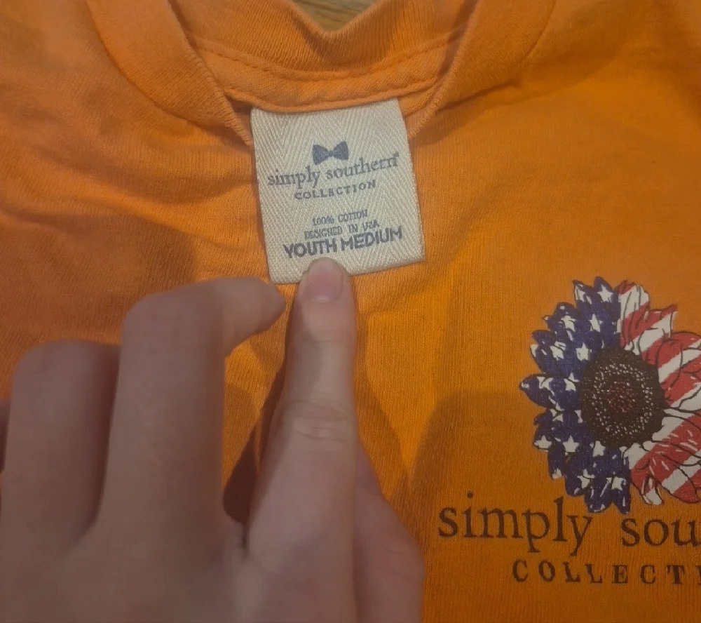 Simply Southern Peach Short Sleeve Tee - Picture 2 of 4